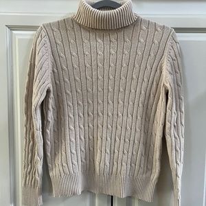 St. John Bay. Ribbed Fisherman Turtleneck Sweater